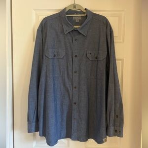 Carhartt Mens Denim Chambray Button Down Shirt S202 499 Relaxed Fit Size 2XL